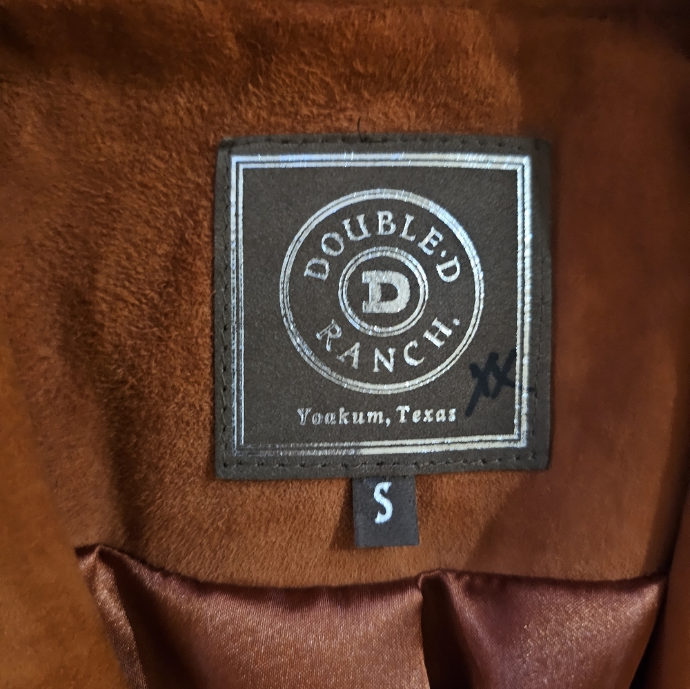 Vintage Double D Ranch Burnt Orange Suede Leather Southwestern Jacket S - Picture 5 of 9